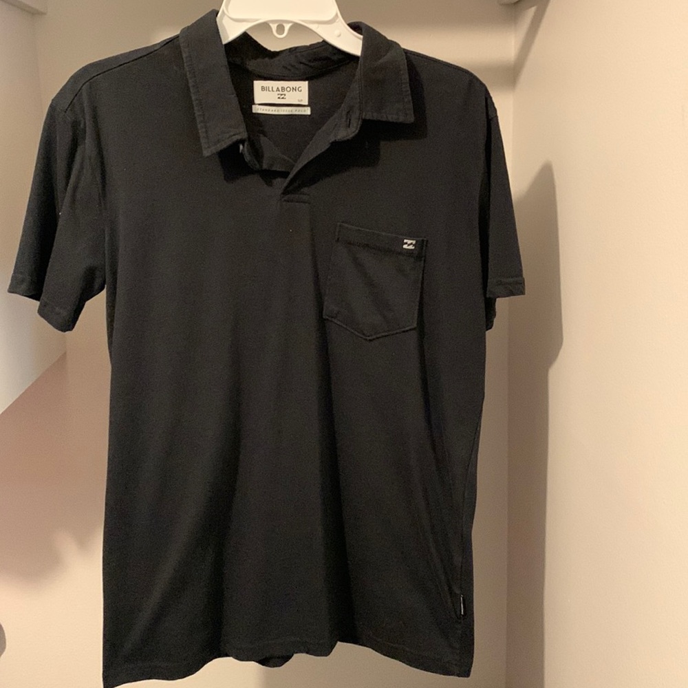 Mens small Black Billabong Collared Shirt